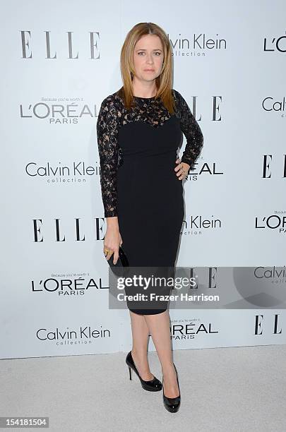 Actress Jenna Fischer arrives at ELLE's 19th Annual Women In Hollywood Celebration at the Four Seasons Hotel on October 15, 2012 in Beverly Hills,...