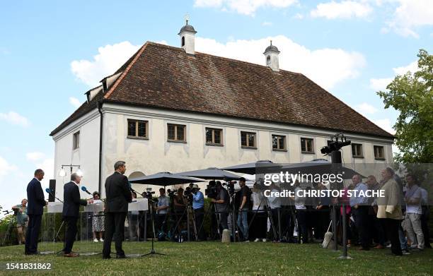 Bavaria's State Premier and leader of the conservative Christian Social Union party Markus Soeder, CSU Parliamentary group leader Alexander Dobrindt...