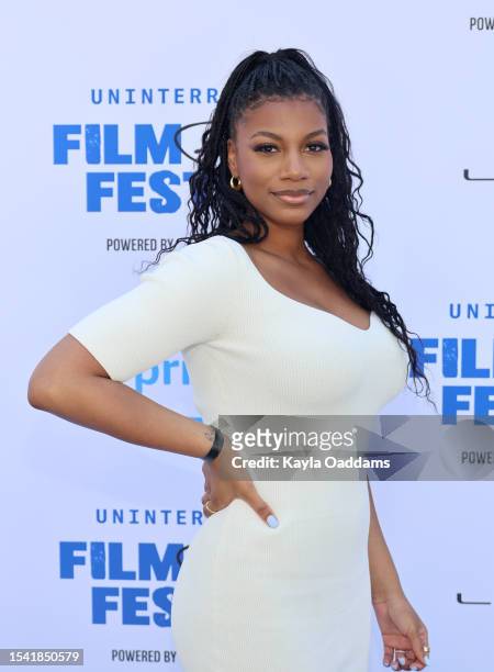 Taylor Rooks attends UNINTERRUPTED Film Festival 2023 Powered by Tribeca at NeueHouse Hollywood on July 13, 2023 in Hollywood, California.