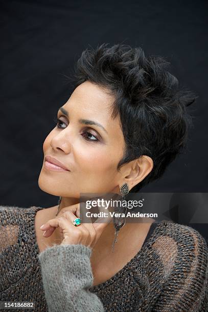 Halle Berry at the "Cloud Atlas" Press Conference at The Beverly Hilton Hotel on October 13, 2012 in Beverly Hills, California.