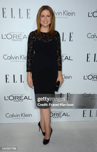 Actress Jenna Fischer arrives at ELLE's 19th Annual Women In Hollywood Celebration at the Four Seasons Hotel on October 15, 2012 in Beverly Hills,...