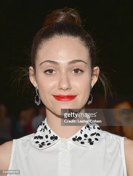 Actress singer/songwriter Emmy Rossum attends a private listening party for Chris Mann's album "ROADS" hosted by Irving Azoff, Monte Lipman and Ron...