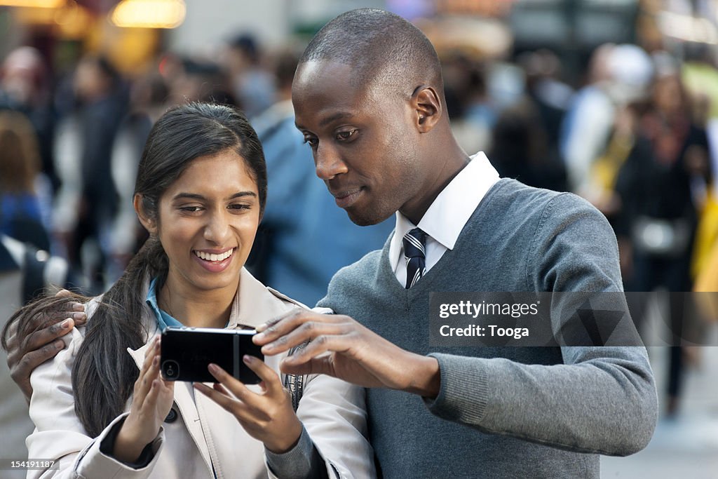 Friends taking a picture of themselves