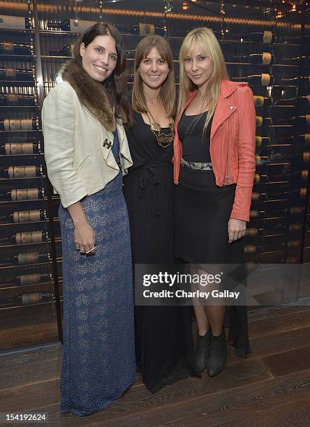 Korovilas' Katie Bernhisel, Maria Korovilas and Kristina Stonebreaker attend GenArt's 14th Annual Fresh Faces In Fashion Intimate Dinner at Andaz on...