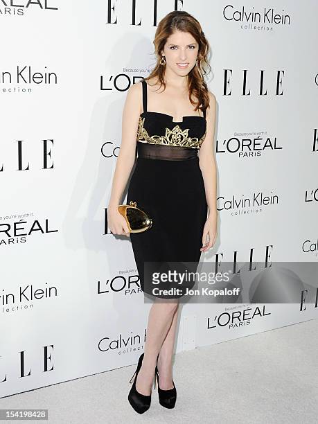 Actress Anna Kendrick arrives at the 19th Annual ELLE Women In Hollywood Celebration at the Four Seasons Hotel Los Angeles at Beverly Hills on...