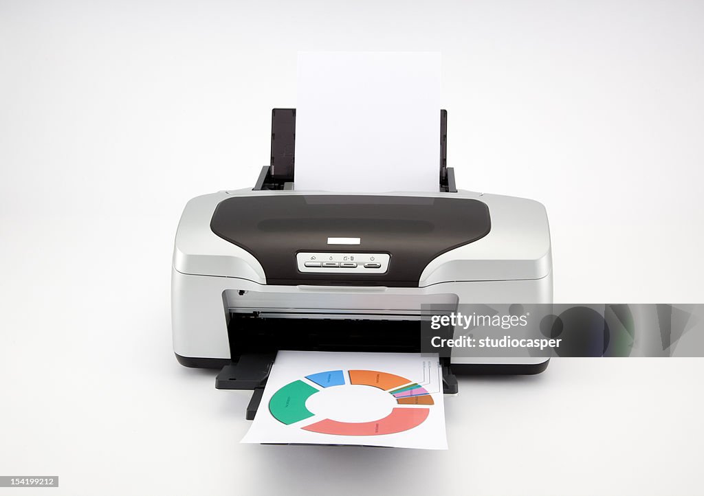 Office laser printing a colored graphic