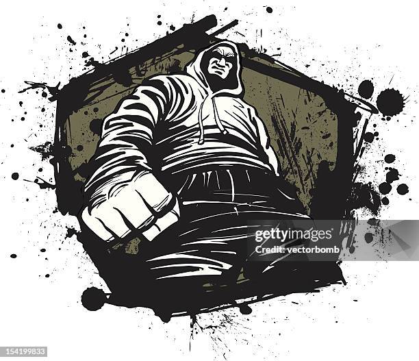 tough guy - version i - sweatshirt texture stock illustrations