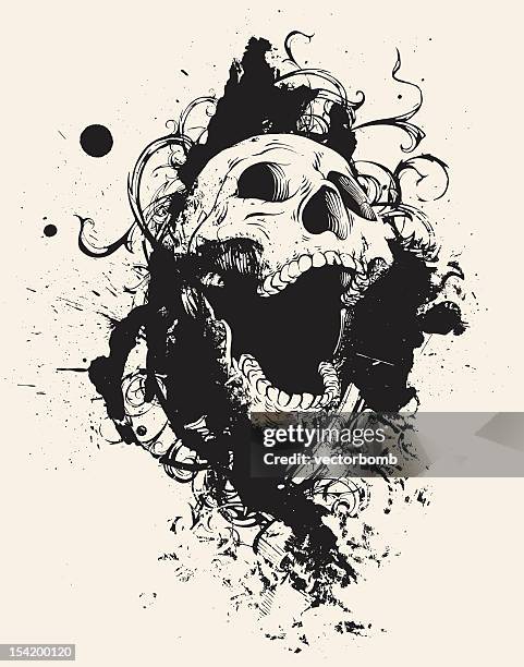 illustrations, cliparts, dessins animés et icônes de beauté destruct: version 1 - crâne humain