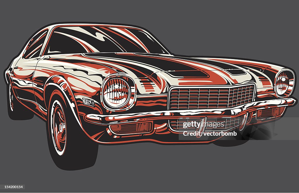 Vector Camaro: Color Version