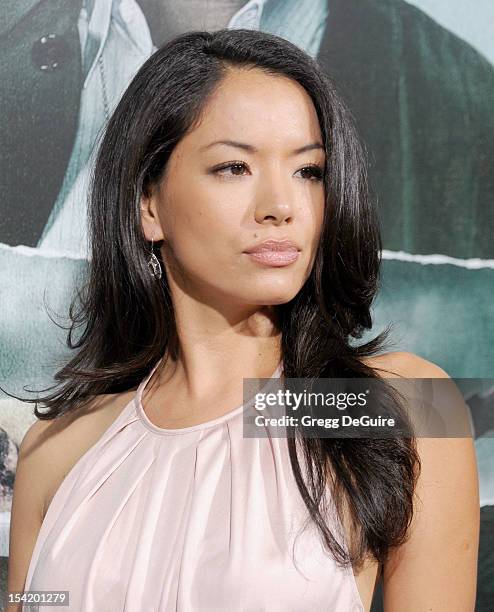 Actress Stephanie Jacobsen arrives at the Los Angeles premiere of "Alex Cross" at ArcLight Cinemas Cinerama Dome on October 15, 2012 in Hollywood,...