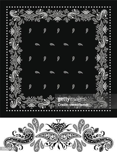 ilustraciones, imágenes clip art, dibujos animados e iconos de stock de bandana negro - bandana