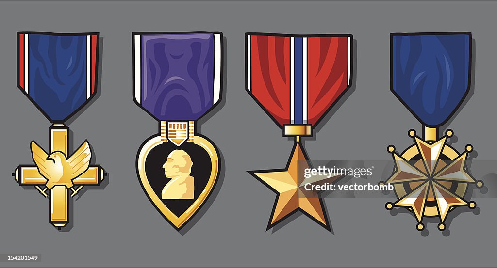Ensemble de médailles de guerre