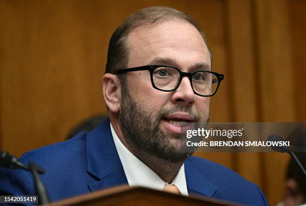 Representative Jason Smith speaks during a House Committee on Oversight and Accountability hearing regarding the criminal investigation into the...