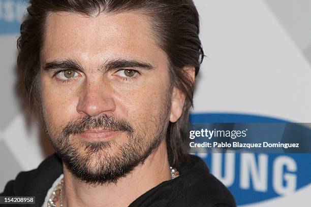 Colombian singer Juanes presents 'MTV Unplugged' Tour at the Colombian Embassy on October 16, 2012 in Madrid, Spain.