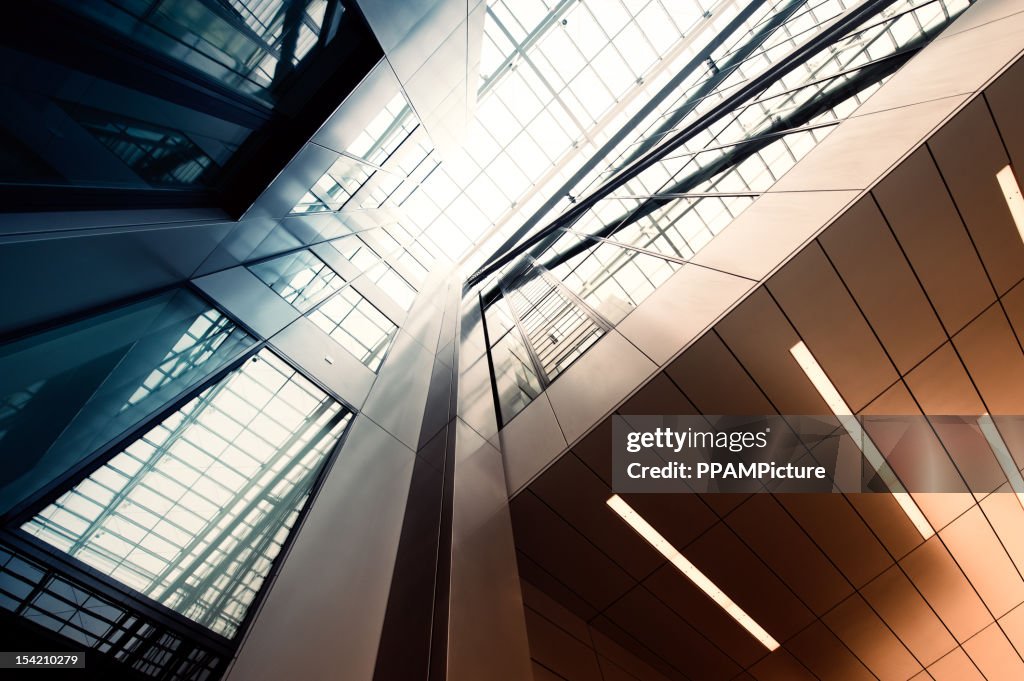 Steel and glass building