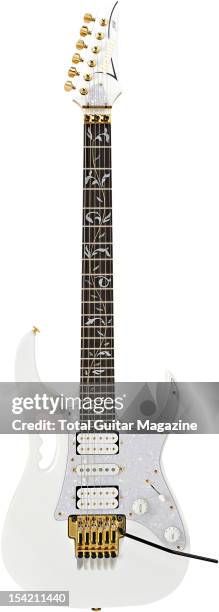 An Ibanez JEM 7V electric guitar, taken on May 21, 2008.