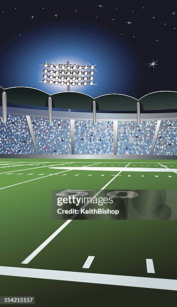 football fifty yard line background - american football field stock illustrations