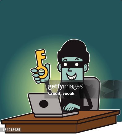 Computer hacker in the dark Computer hacker in the dark