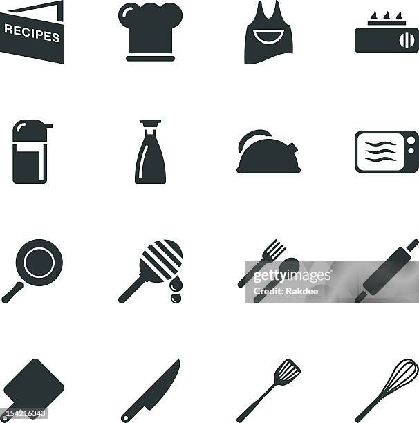 cooking silhouette icons - gas stove burner stock illustrations