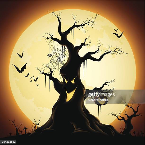 monster tree - bare tree stock illustrations