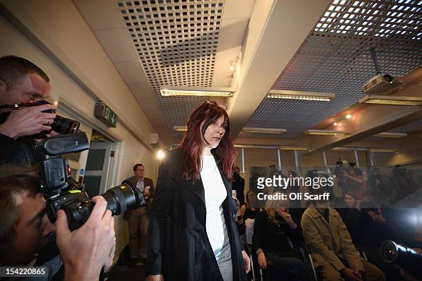 Janis Sharp, the mother of British computer hacker Gary McKinnon, attends a press conference following a decision by Home Secretary Theresa May not...