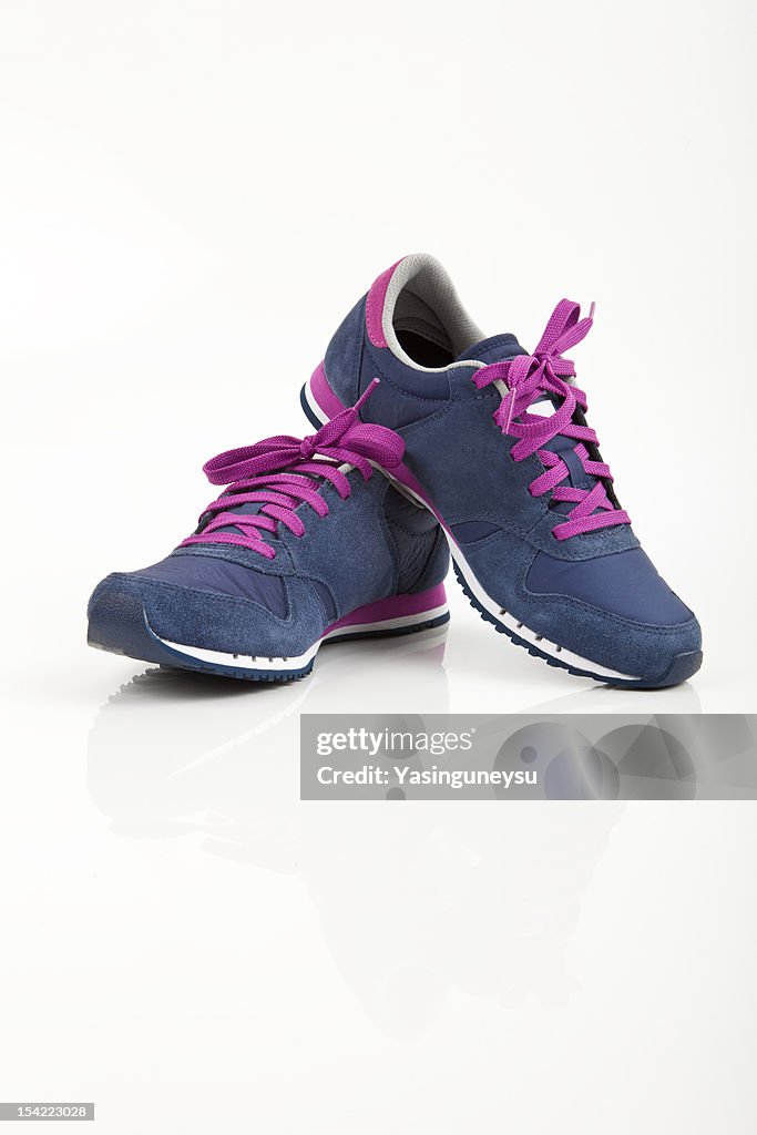 Coloured sports shoes