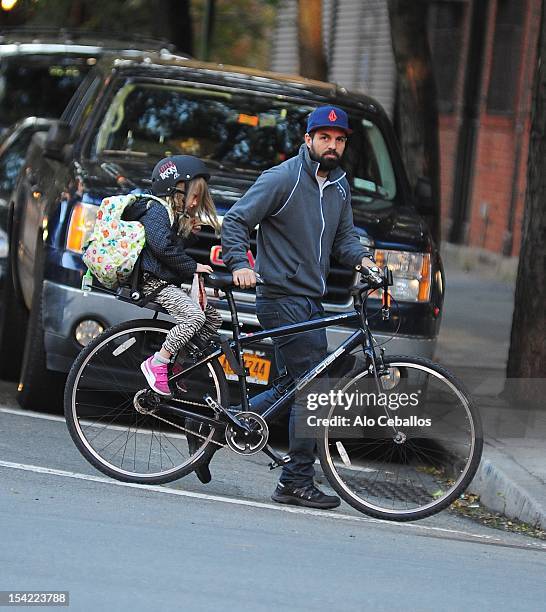 Mark Ruffalo and Odette Ruffalo are seen in the West Village at Streets of Manhattan on October 16, 2012 in New York City.