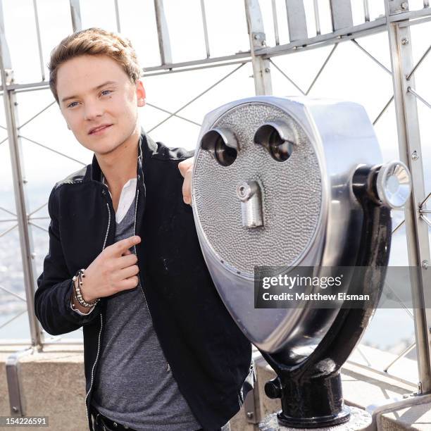 Conor Maynard visits The Empire State Building on October 16, 2012 in New York City.