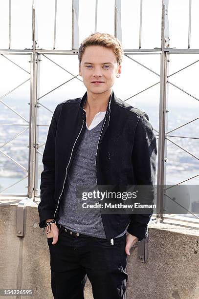 Conor Maynard visits The Empire State Building on October 16, 2012 in New York City.