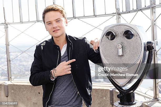 Conor Maynard visits The Empire State Building on October 16, 2012 in New York City.