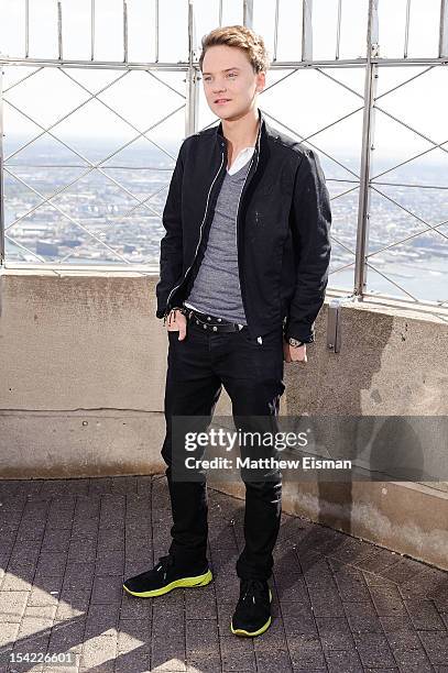 Conor Maynard visits The Empire State Building on October 16, 2012 in New York City.