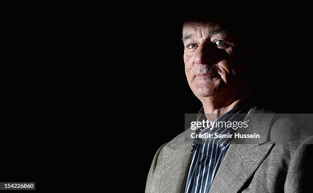 Actor Bill Murray attends the "'Hyde Park on Hudson" premiere during the 56th BFI London Film Festival at the Empire Leicester Square on October 16,...