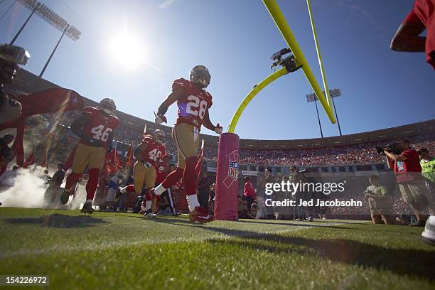 San Francisco 49ers Darcel McBath on field before game vs New York Giants at Candlestick Park. San Francisco, CA CREDIT: Jed Jacobsohn