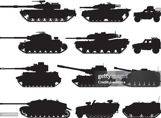 military vehicles - tone tank stock illustrations