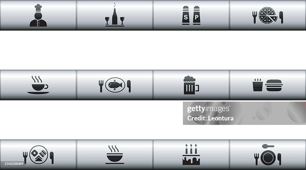 Food and Drink Icon Bars