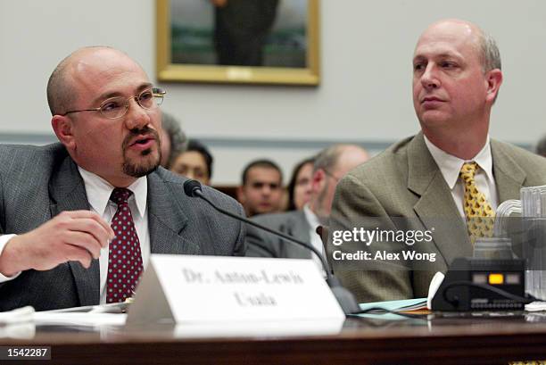 Dr. Anton-Lewis Usala of East Carolina University and Dr. Bryan Cowan of University of Mississippi Medical Center testify during a hearing about the...