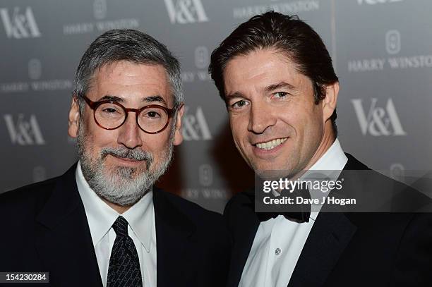 John Landis and Fredric De Narp attend the Hollywood Costume gala dinner at The Victoria & Albert Museum on October 16, 2012 in London, England.