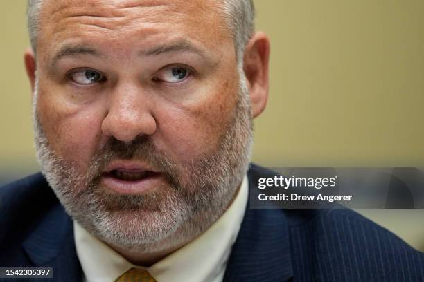 Supervisory IRS Special Agent Gary Shapley and IRS Criminal Investigator Joseph Ziegler during a House Oversight Committee hearing related to the...