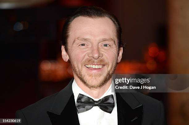 Simon Pegg attends the Hollywood Costume gala dinner at The Victoria & Albert Museum on October 16, 2012 in London, England.