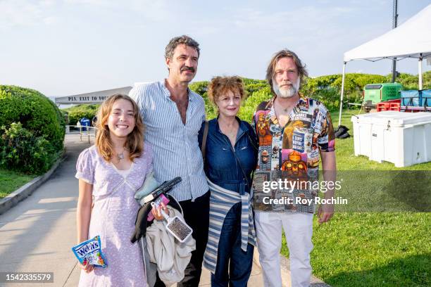 Viva Katherine Wainwright Cohen, Jörn Weisbrodt, Susan Sarandon and Rufus Wainwright attend Rufus Wainwright 50th Birthday Celebration at The Montauk...