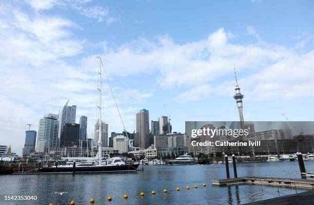 General view of Auckland harbour and skyline ahead of the FIFA World Cup Australia & New Zealand 2023 on July 14, 2023 in Auckland, New Zealand -...