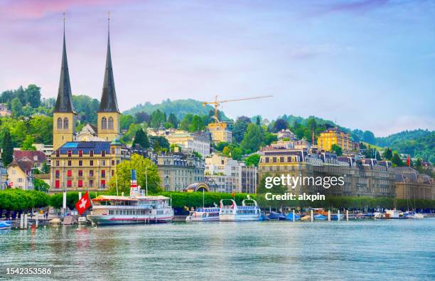 lake lucerne, switzerland - lake lucerne stock pictures, royalty-free photos & images