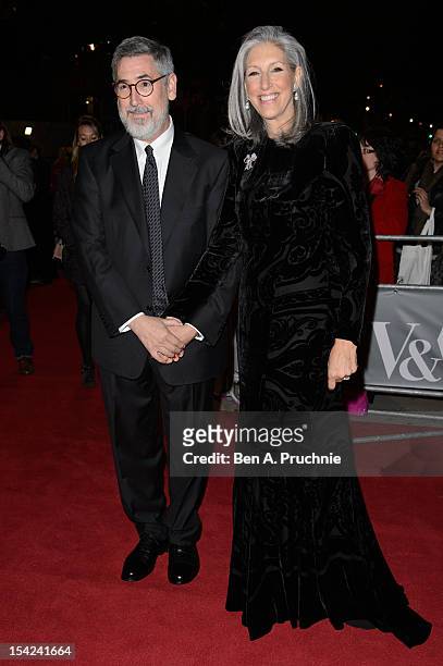 Deborah Nadoolman Landis and John Landis attends the Hollywood Costume gala dinner>> at Victoria & Albert Museum on October 16, 2012 in London,...