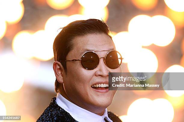 South Korean rapper Psy, performs live on Channel 7's "Sunrise" at Martin Place on October 17, 2012 in Sydney, Australia.