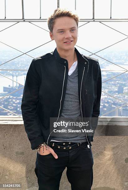 Singer Conor Maynard visits The Empire State Building on October 16, 2012 in New York City.