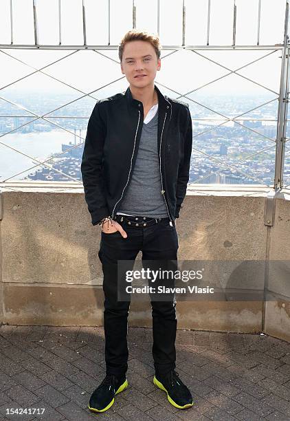 Singer Conor Maynard visits The Empire State Building on October 16, 2012 in New York City.