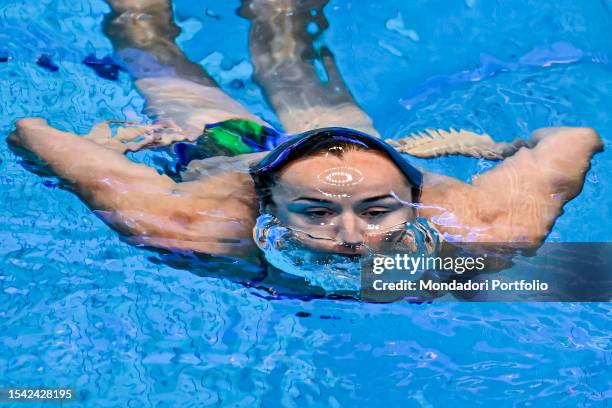 Clare Cryan of Ireland competes in the 1m Women's Springboard Preliminaries during the 20th World Aquatics Championships at the Fukuoka Prefectural...