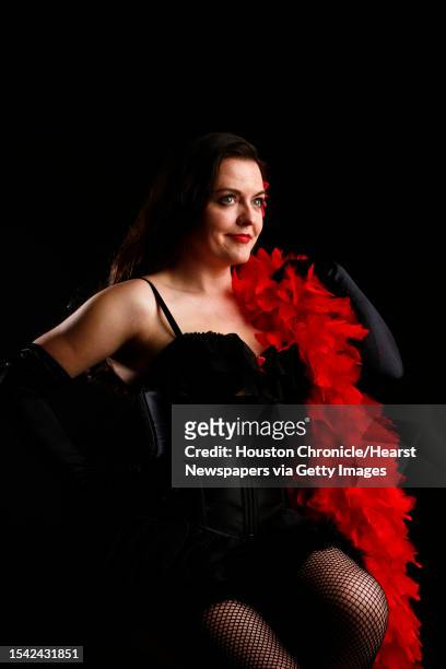 Rebecca Hadley poses for a portrait in the Houston Chronicle Studio Tuesday, April 6 in Houston. Hadley works with her husband in his graphic design...