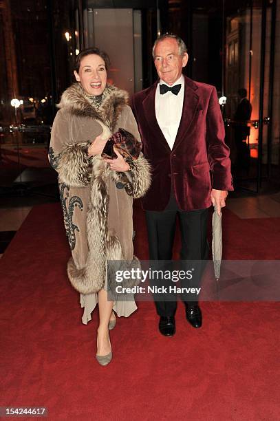 Simon Jenkins and guest attends the Hollywood Costume gala dinner at the Victoria & Albert Museum on October 16, 2012 in London, England.