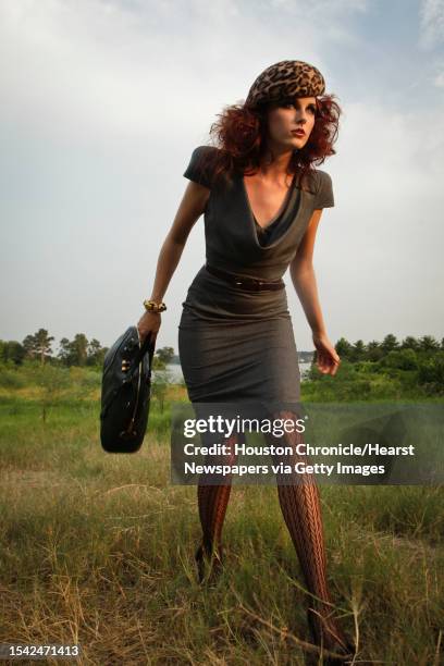 Look 3 : Cassidy Burke of Page Parkes Models wears an Alexander McQueen dress, $1 and a Philip Treacy hat, $550, Saks Fifth Avenue. Ralph Lauren...